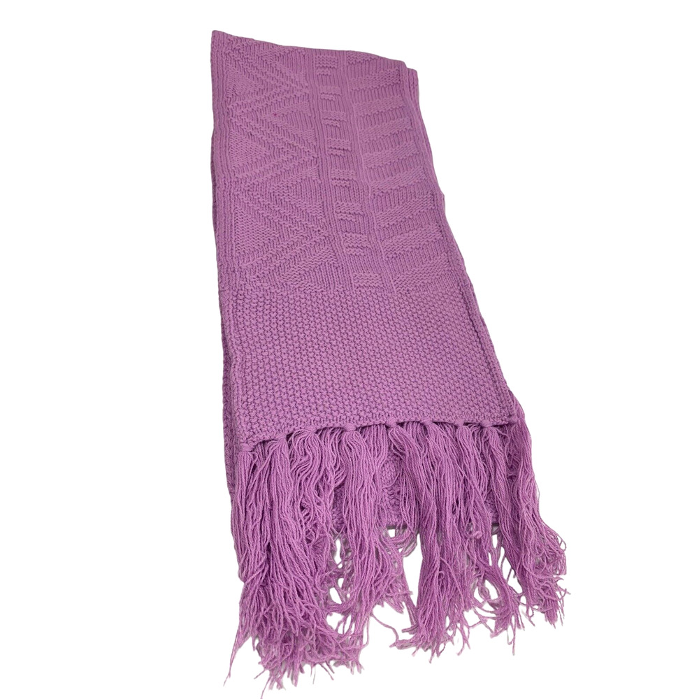 Womens Lilac Purple Knit Scarf or Shawl‎ Wrap Roamans NWOT